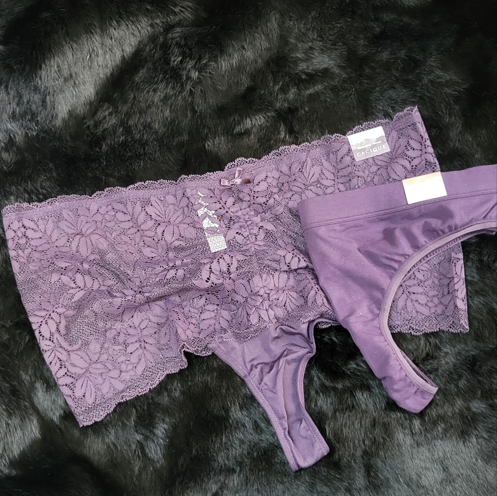 Women's Plus Cacique Thong Duo NWT 1X or 14/16